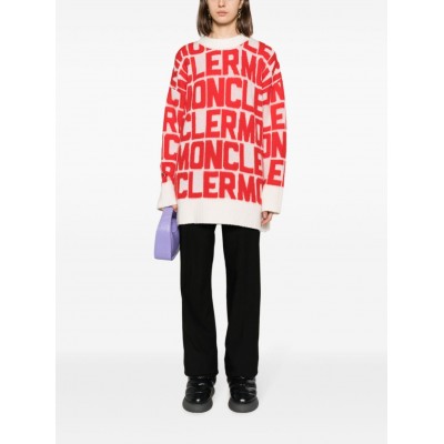 Moncler logo-jacquard Wool Jumper White MCS28922