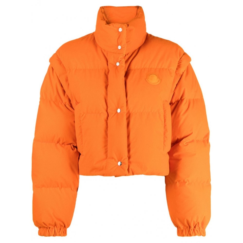 Moncler Grenadelle detachable-sleeves Puffer Jacket Orange MCS28570