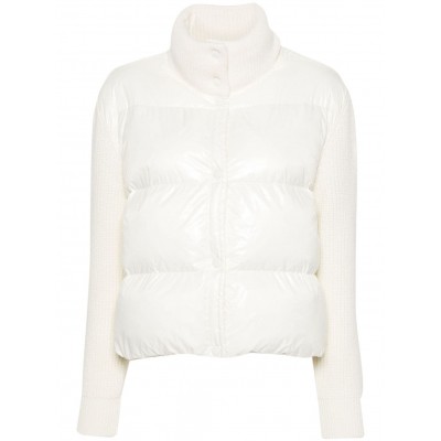 Moncler Quilted Wool Cardigan White MCS29431