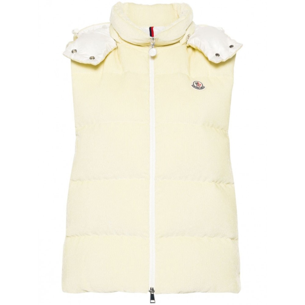 Moncler Agelao Corduroy Padded Gilet Yellow MCS28026