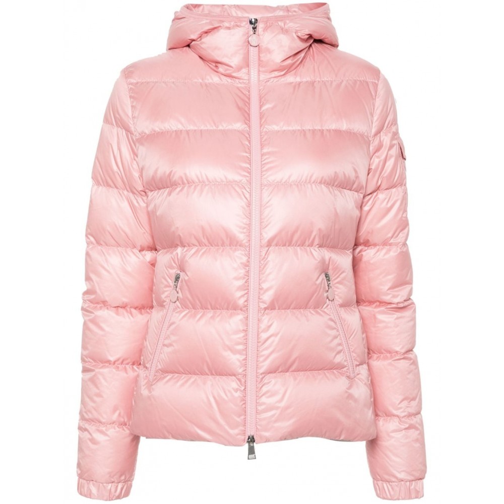 Moncler Gles Hooded Puffer Jacket Pink MCS28547