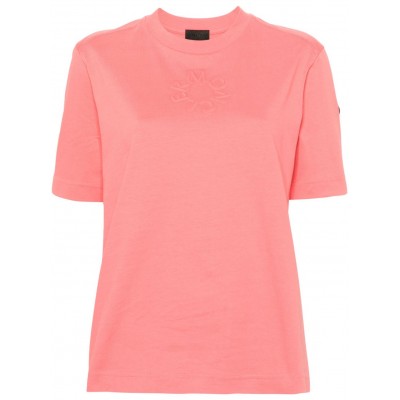 Moncler logo-embossed Cotton T-shirt Pink MCS28855