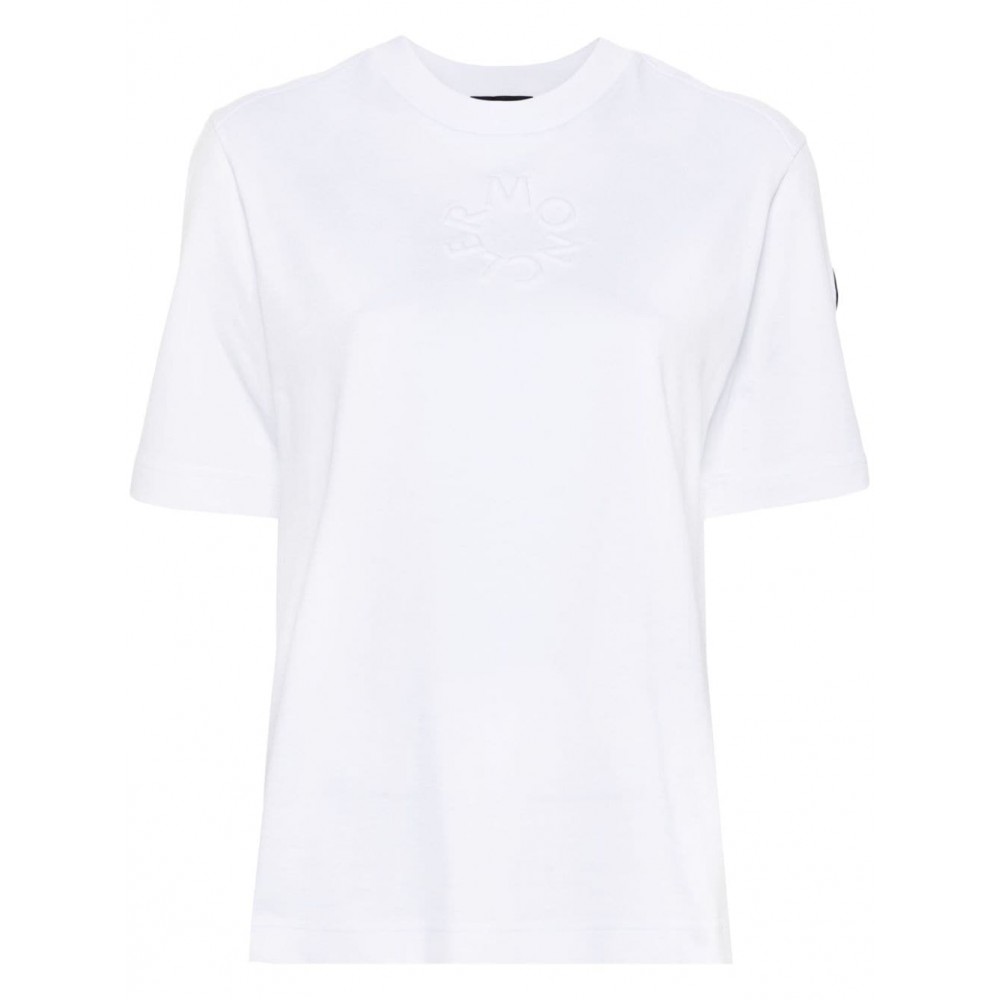 Moncler logo-embossed Cotton T-shirt White MCS28856