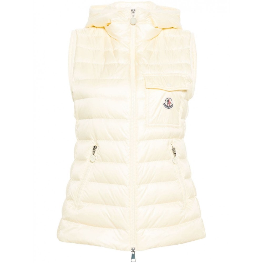 Moncler Glygos Hooded Puffer Gilet Yellow MCS28554