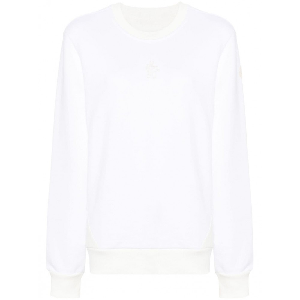 Moncler logo-applique Cotton Sweatshirt White MCS28790