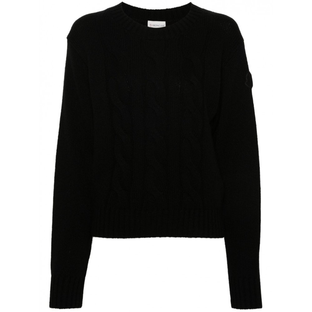 Moncler logo-applique Cashmere Jumper Black MCS28787