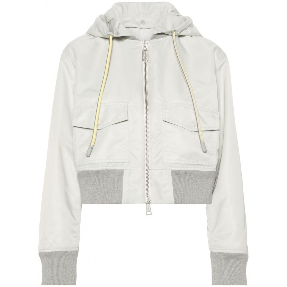 Moncler Briseo Satin Bomber Jacket Neutrals MCS28246