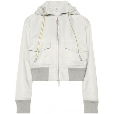 Moncler Briseo Satin Bomber Jacket Neutrals MCS28246