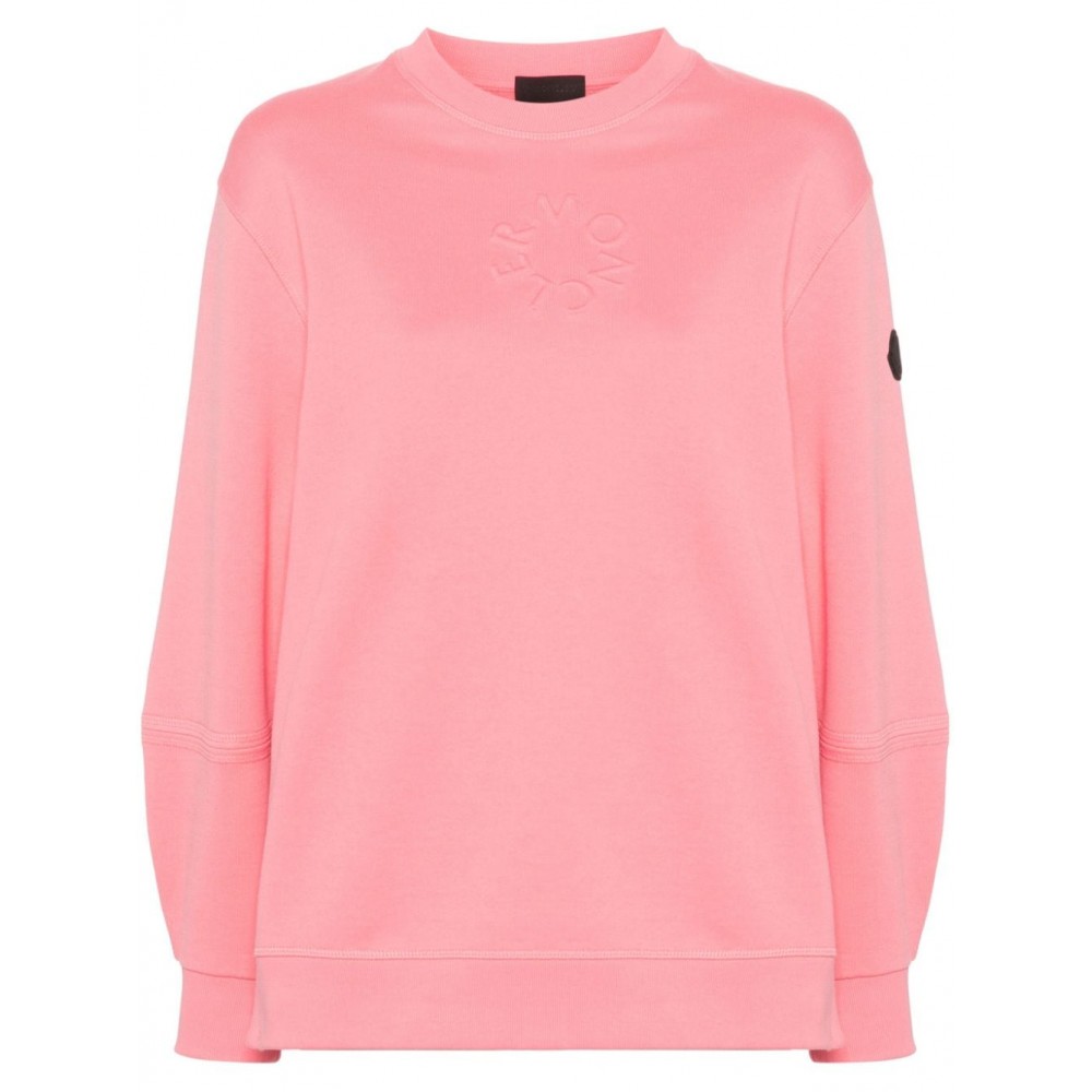 Moncler embossed-logo Cotton Sweatshirt Pink MCS28438