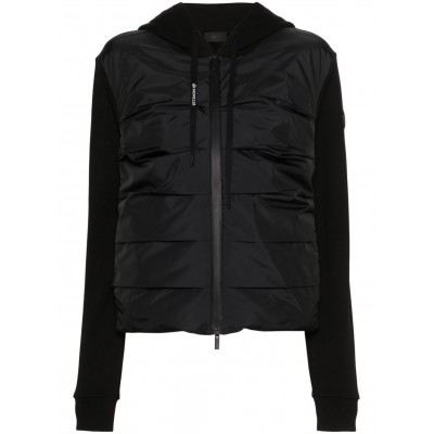 Moncler quilted-panel Ribbed Jacket Black MCS29433