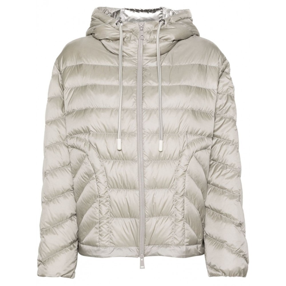 Moncler Delfo Quilted Hooded Jacket Grey MCS28390