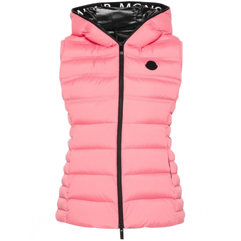 Moncler logo-applique Gilet Pink MCS28803