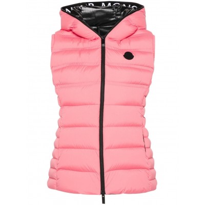 Moncler logo-applique Gilet Pink MCS28803