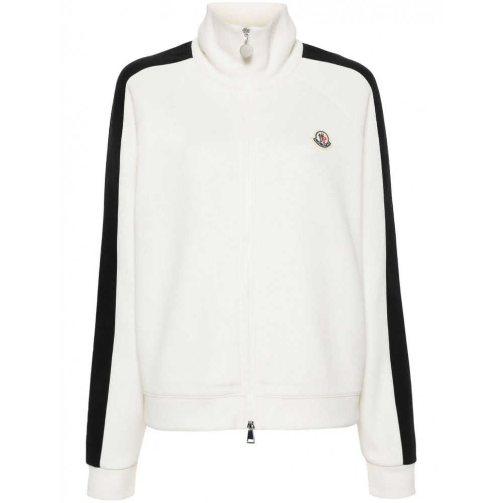 Moncler Pique zip-up Sweatshirt Neutrals MCS29403