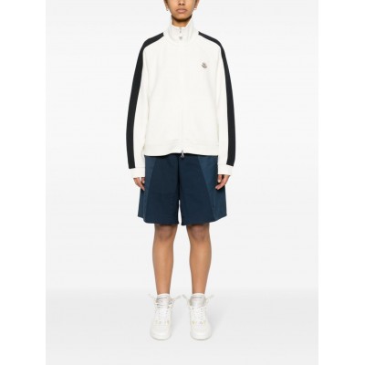 Moncler Pique zip-up Sweatshirt Neutrals MCS29403