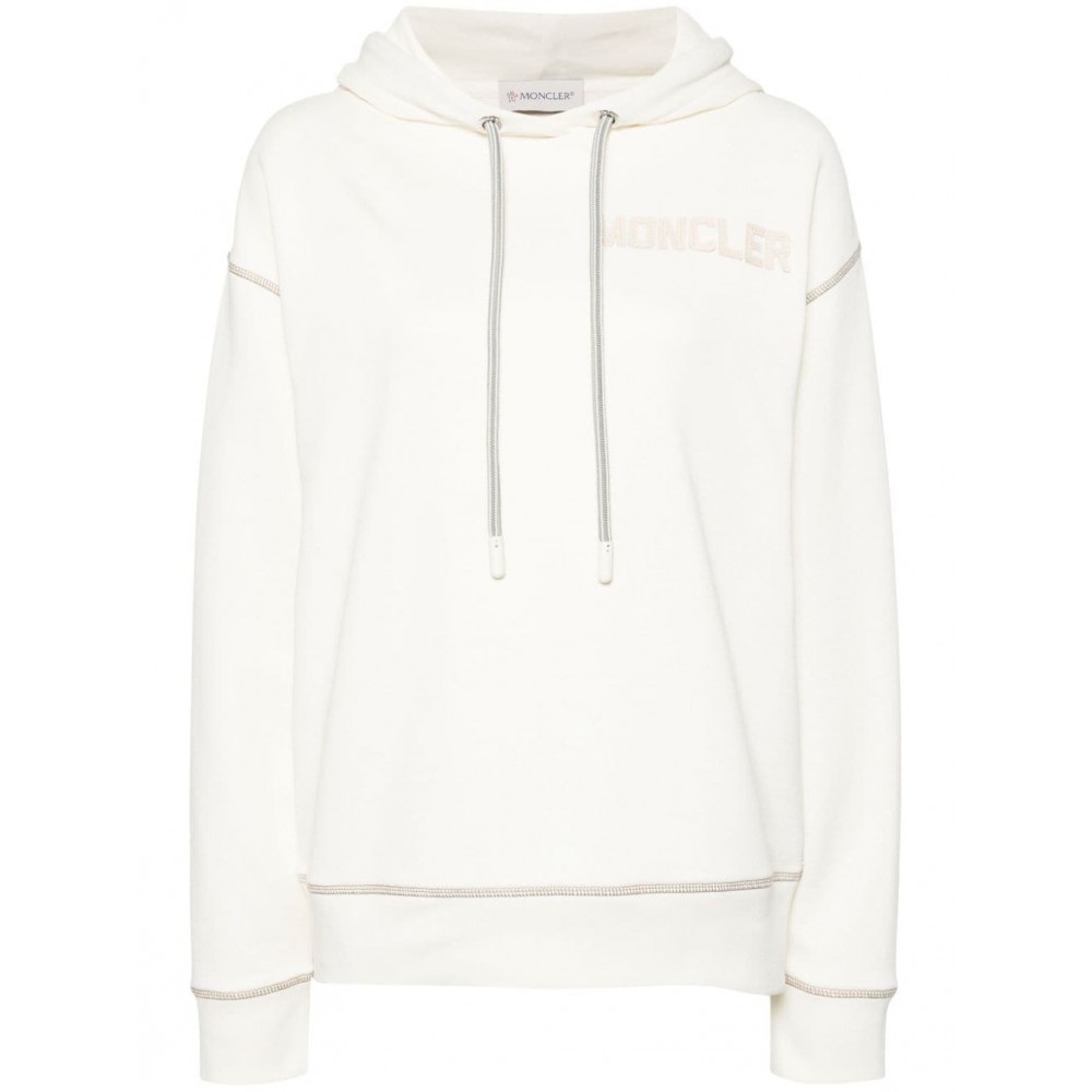 Moncler logo-embroidered Hoodie Neutrals MCS28898