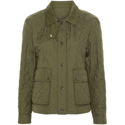 Moncler logo-applique Quilted Jacket Green MCS28834