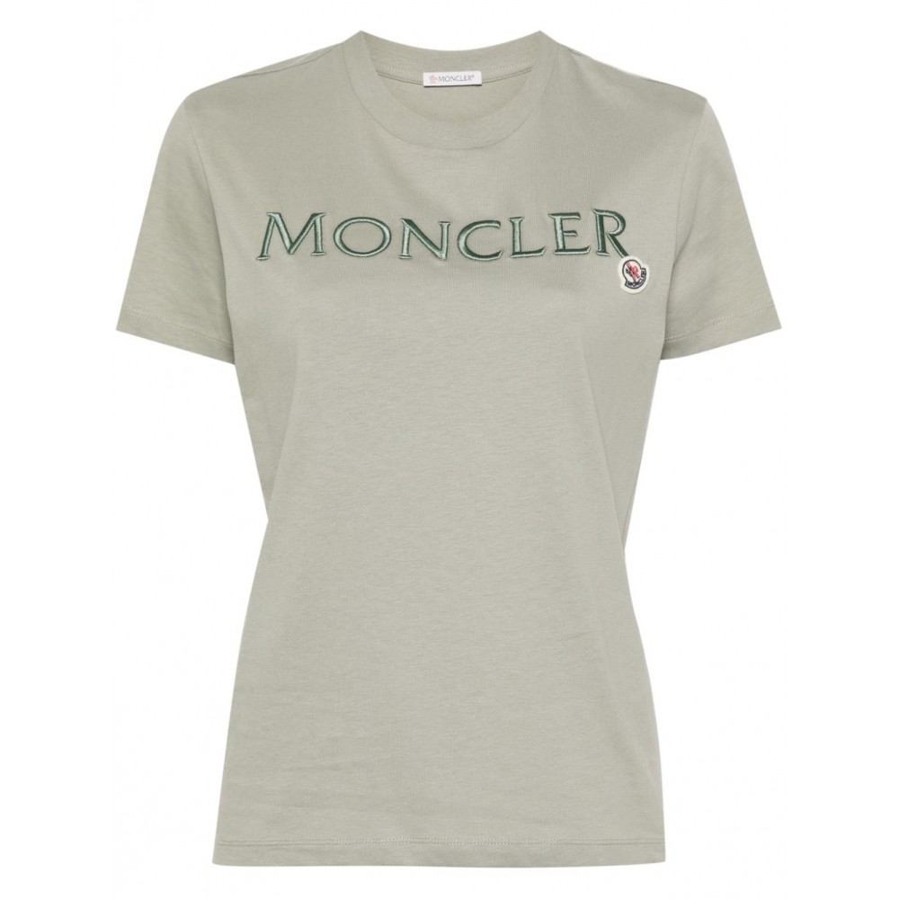 Moncler logo-embroidered Cotton T-shirt Green MCS28884