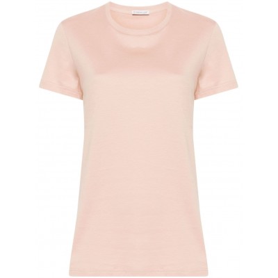 Moncler logo-patch Cotton T-shirt Pink MCS28948