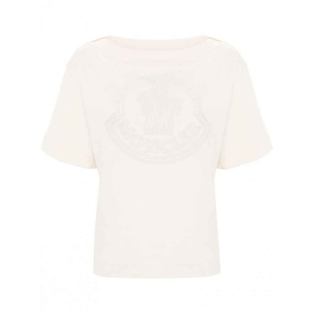 Moncler logo-applique T-shirt Neutrals UKMCS28843