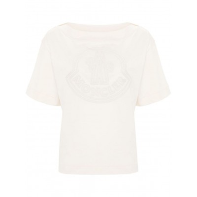 Moncler logo-applique T-shirt Neutrals UKMCS28843