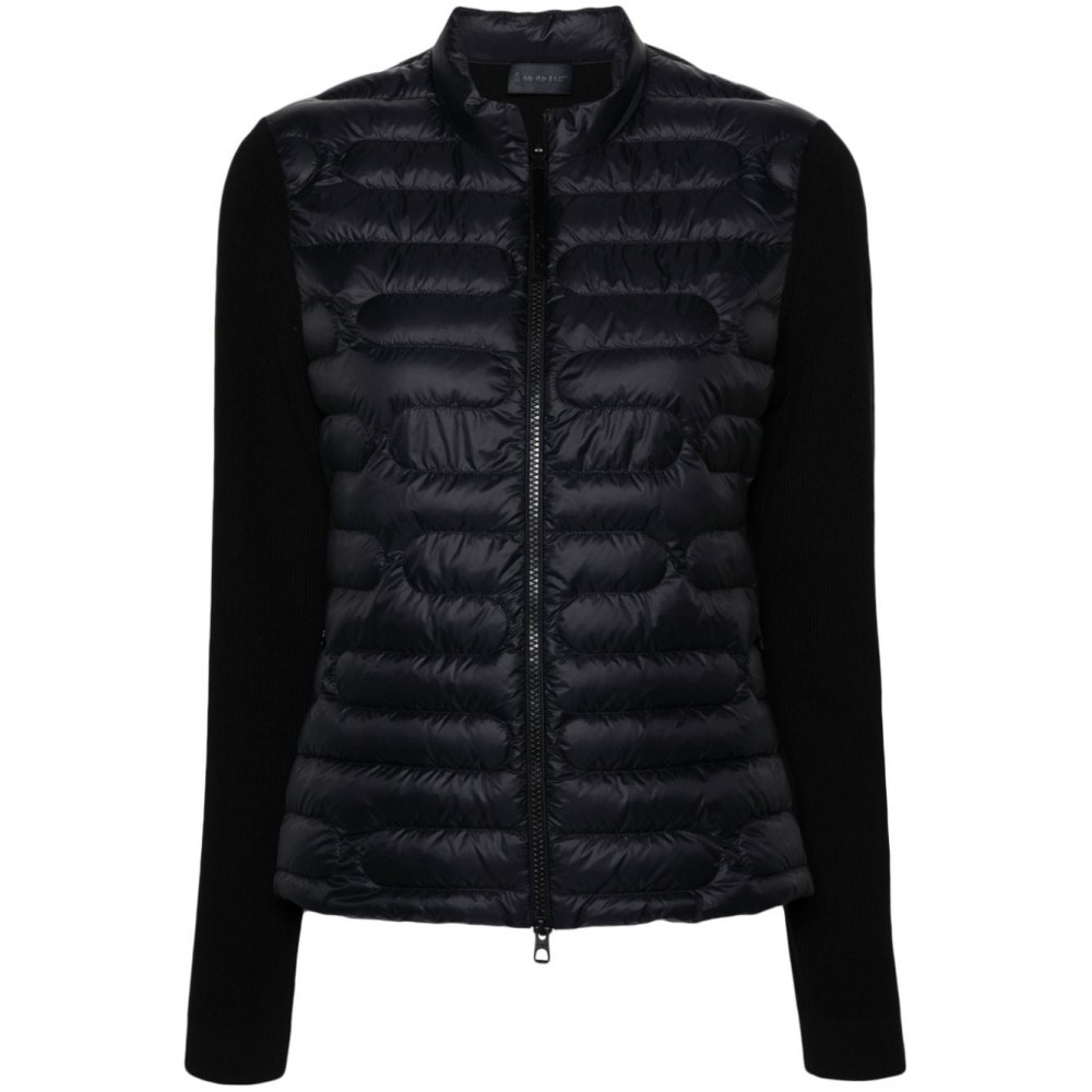 Moncler logo-patch quilted-panel Jacket Black MCS29042