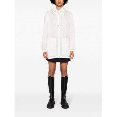 Moncler mesh-panels Hooded Jacket White MCS29241