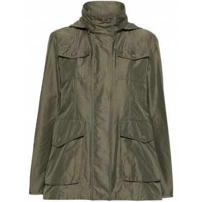 Moncler Ilo concealed-hood Jacket Green MCS28651