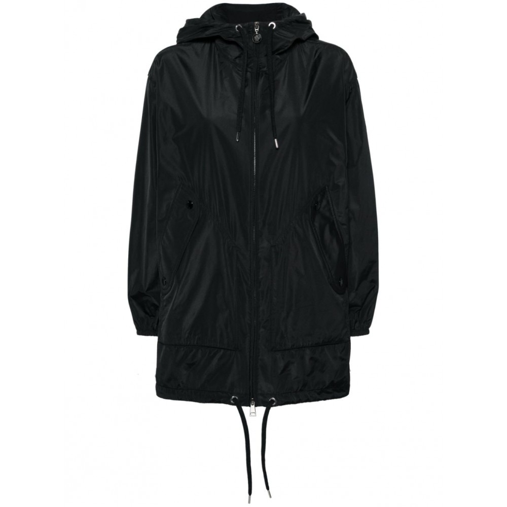 Moncler logo-patch Hooded Jacket Black MCS28966