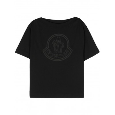 Moncler logo-patch Cotton T-shirt Black MCS28940