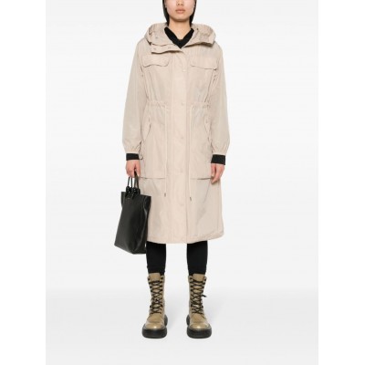 Moncler Mantio Maxi Parka Coat Neutrals MCS29207