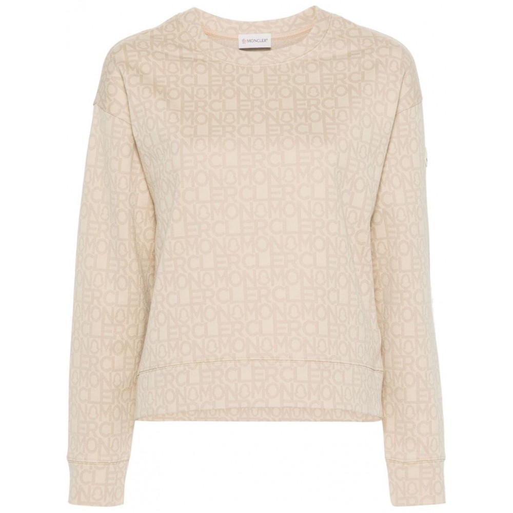 Moncler monogram-jacquard Sweatshirt Neutrals MCS29258