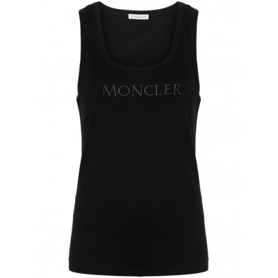 Moncler logo-embroidered Tank Top Black MCS28907