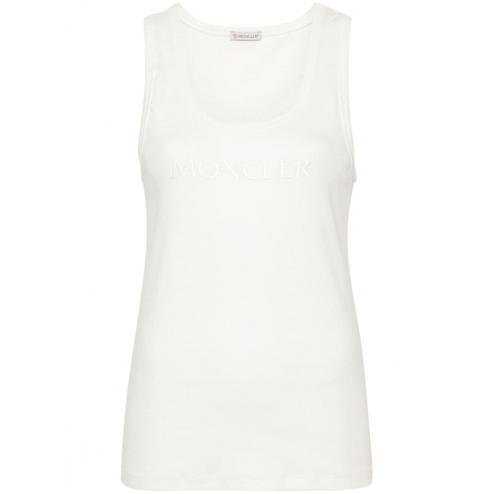 Moncler logo-embroidered Tank Top Neutrals MCS28908