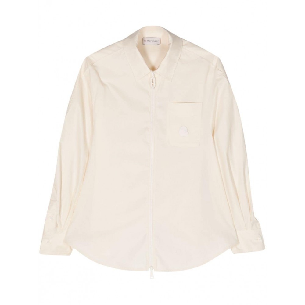 Moncler zip-up Cotton Overshirt Neutrals MCS29656