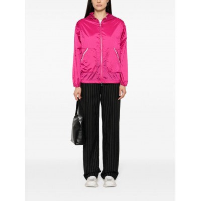 Moncler logo-applique Hooded Jacket Pink MCS28807