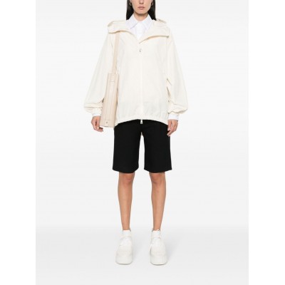 Moncler Euridice Hooded Bomber Jacket Neutrals MCS28465