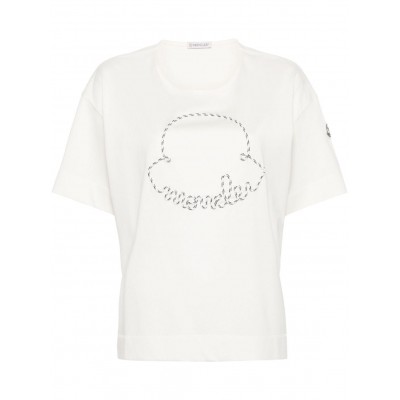 Moncler logo-applique Cotton T-shirt Neutrals MCS28794