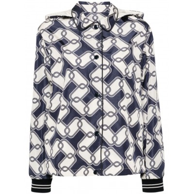 Moncler Iasone graphic-print Hooded Jacket Blue MCS28645