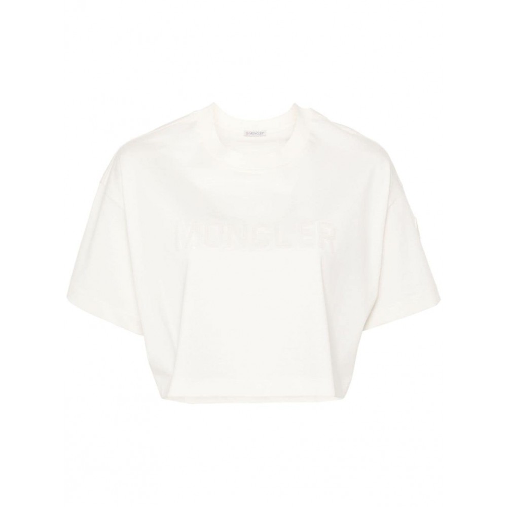 Moncler sequin-embellished T-shirt Neutrals MCS29490