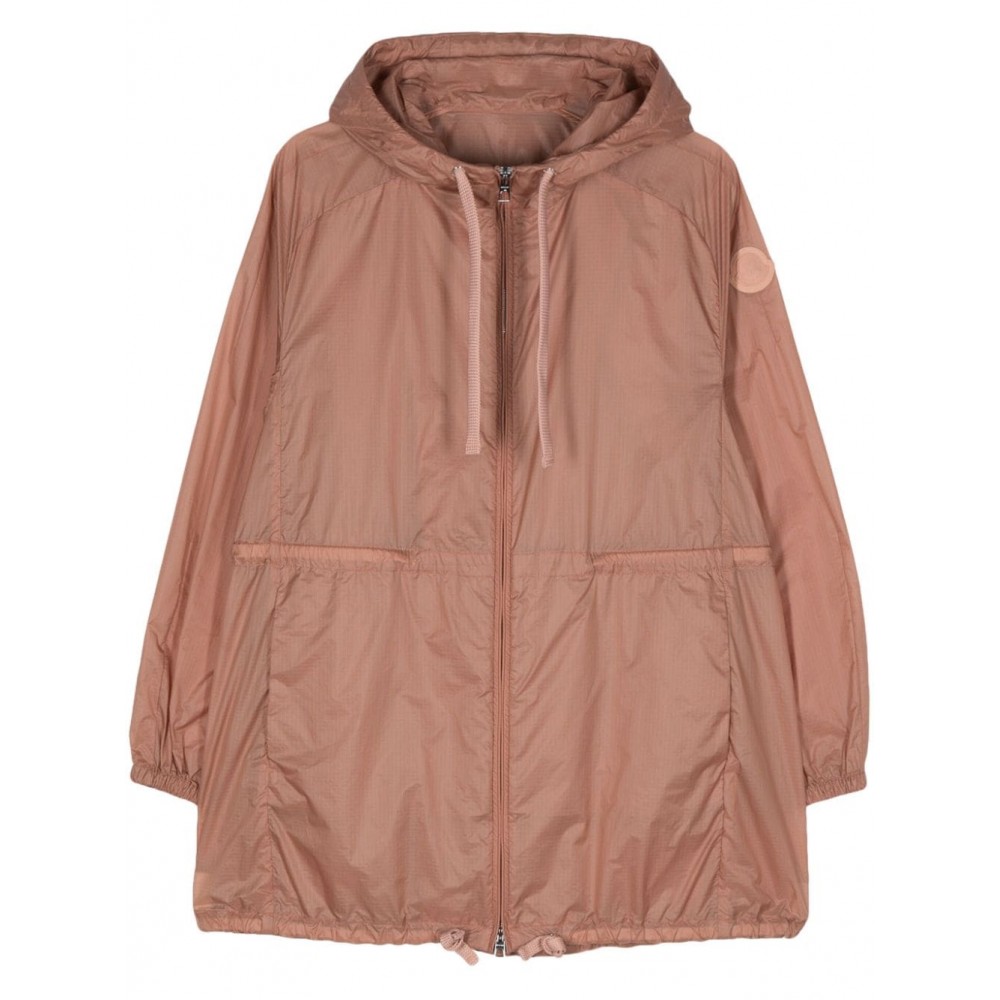 Moncler Airelle Hooded Ripstop Coat Pink MCS28034