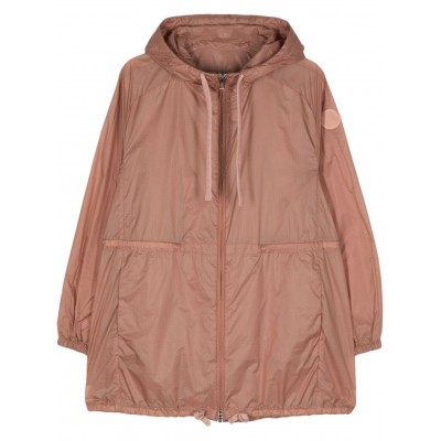 Moncler Airelle Hooded Ripstop Coat Pink MCS28034