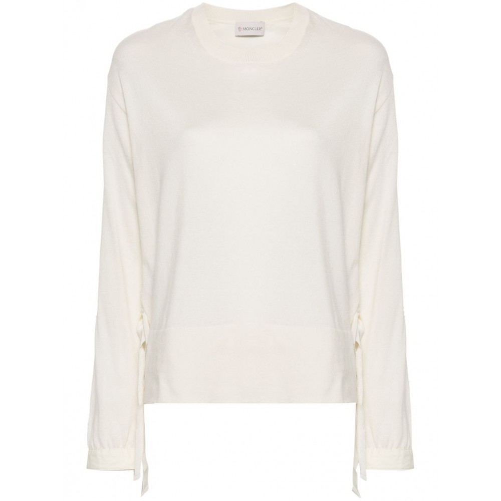 Moncler fine-knit Panelled Jumper Neutrals MCS28486