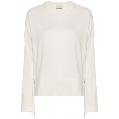 Moncler fine-knit Panelled Jumper Neutrals MCS28486