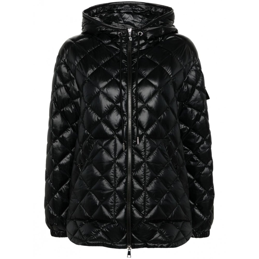 Moncler Hooded Puffer Jacket Black MCS28624