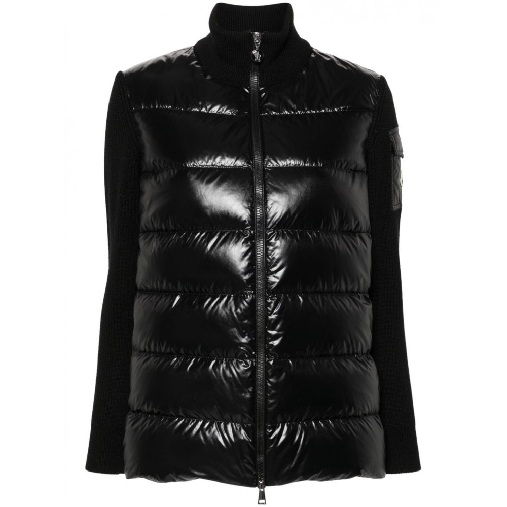 Moncler knitted-panels Puffer Jacket Black MCS28684