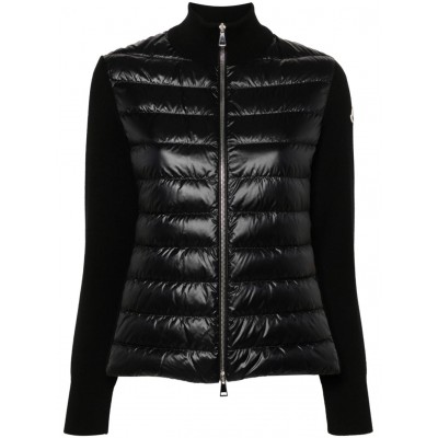 Moncler knitted-panels Puffer Jacket Black MCS28683