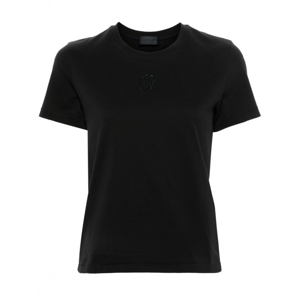 Moncler logo-embroidered Cotton T-shirt Black MCS28879