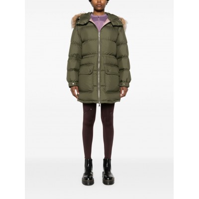 Moncler logo-applique Padded Coat Green MCS28821