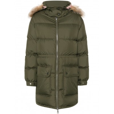 Moncler logo-applique Padded Coat Green MCS28821